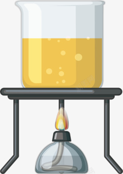 做化学实验化学实验酒精灯加热烧杯高清图片
