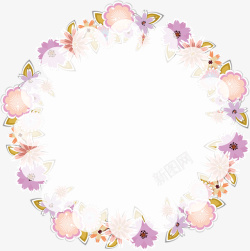 梦幻公主排版梦幻公主风花朵标题框矢量图高清图片