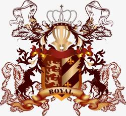皇家欧式复古徽章素材
