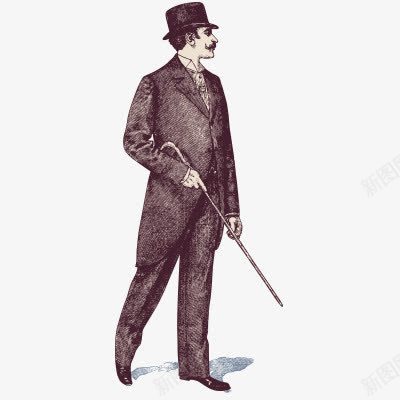绅士png免抠素材_新图网 https://ixintu.com 欧美古典家居手绘绅士 英国男人