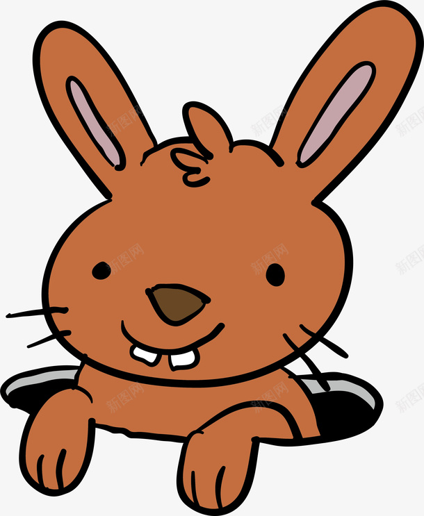 可爱钻出洞的小兔子矢量图ai免抠素材_新图网 https://ixintu.com 兔子 动物 动物设计 卡通兔子 春天 精美 矢量图