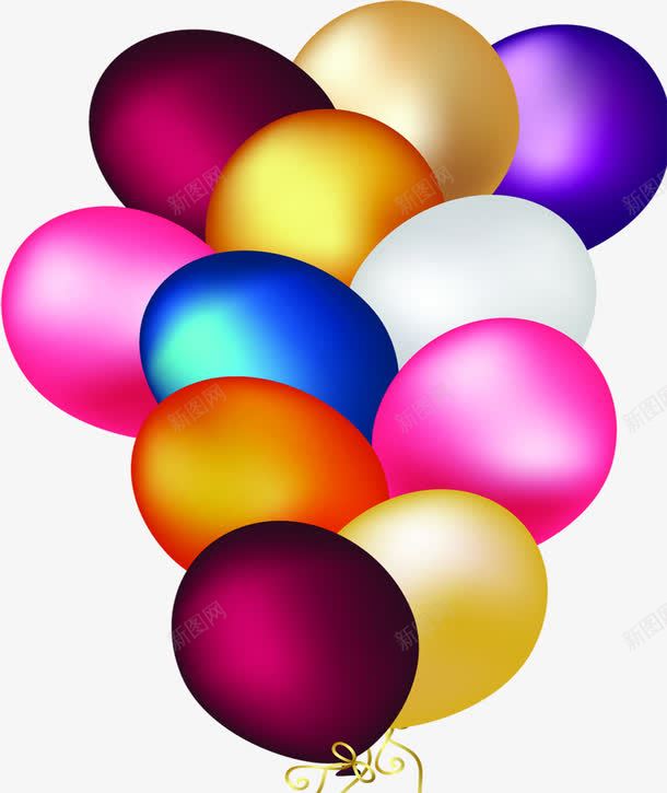 彩色亮光卡通气球png免抠素材_新图网 https://ixintu.com 亮光 卡通 彩色 气球