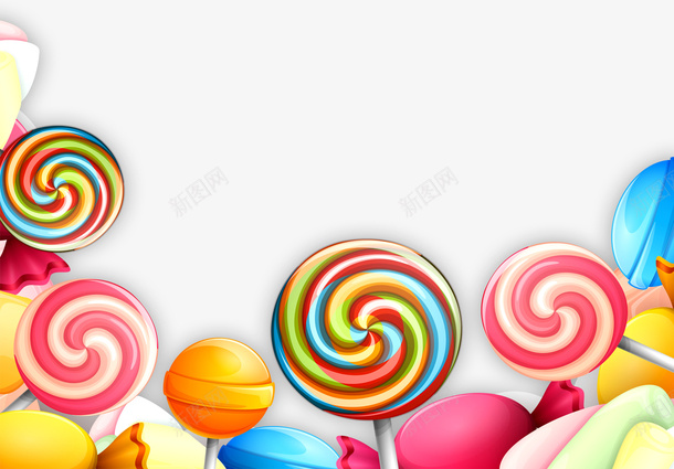 糖果彩色背景png免抠素材_新图网 https://ixintu.com 彩色 糖果 背景 边框