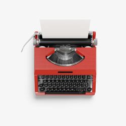红色打字机素材