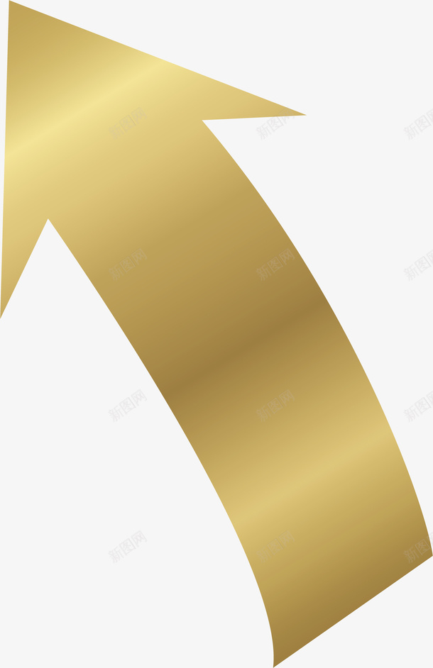 金色创意箭头png免抠素材_新图网 https://ixintu.com 几何 图案 彩色 彩色小箭头 指引 方向 箭头 线条 色彩 金色创意箭头