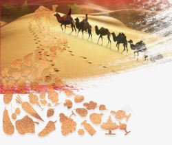 商队骆驼沙漠商队装饰高清图片