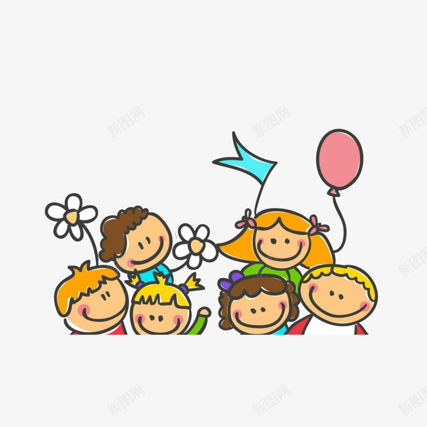 卡通手拿气球旗子花朵的欢呼的孩png免抠素材_新图网 https://ixintu.com 一群狂欢的人 卡通小孩 卡通手拿气球旗子花朵的欢呼的孩子们素材免费下载 手拿旗子 手拿气球 花朵