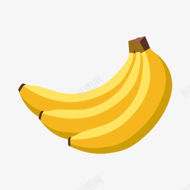 黄色香蕉卡通图标图标