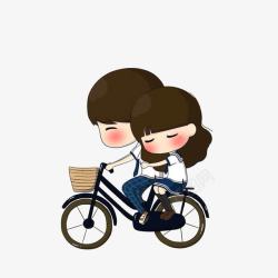 骑单车的女孩学生情侣骑单车高清图片