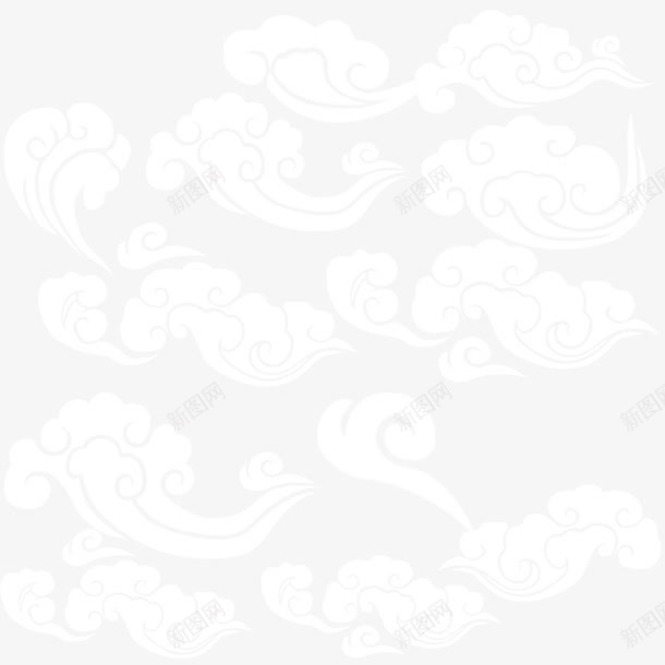中国祥云png免抠素材_新图网 https://ixintu.com 中国风 云 云朵 卡通 白色 祥云 祥瑞 装饰 设计