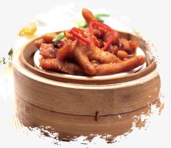 广州特色小吃竹筒鸡爪高清图片