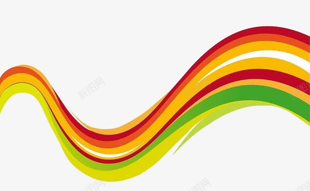 动感线条png免抠素材_新图网 https://ixintu.com 卡通线条 彩色 波浪图形 矢量弯曲