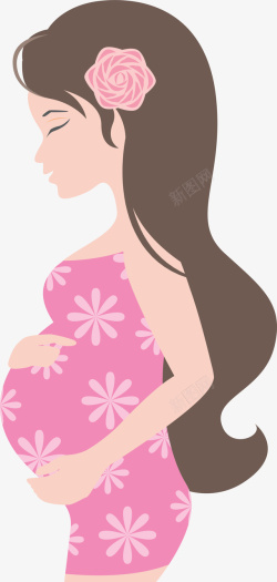 美丽家庭国际家庭日怀孕的妈妈高清图片