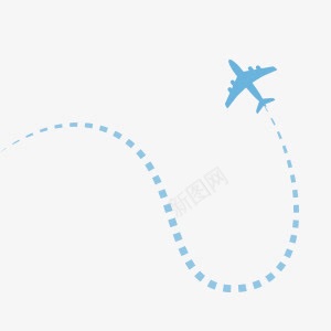 飞机旅行线路装饰png免抠素材_新图网 https://ixintu.com 旅行 素材 线路 装饰 飞机