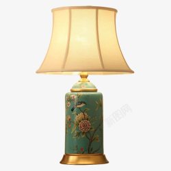 陶瓷台灯卧室床头客厅田园地中海新中式彩高清图片