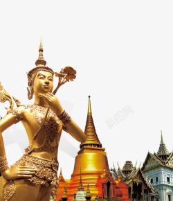 旅行短租免扣PNG图泰国旅游景点建筑与佛像高清图片