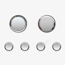 矢量简单质感梨金属质感的按钮高清图片