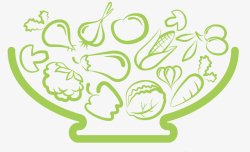 蔬菜碗碗里的蔬菜矢量图高清图片