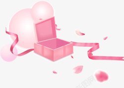 粉色女王节海报38女王节粉色礼盒高清图片