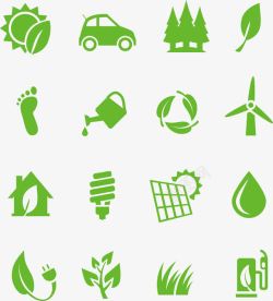 创意绿色环保可循环标志图标图标