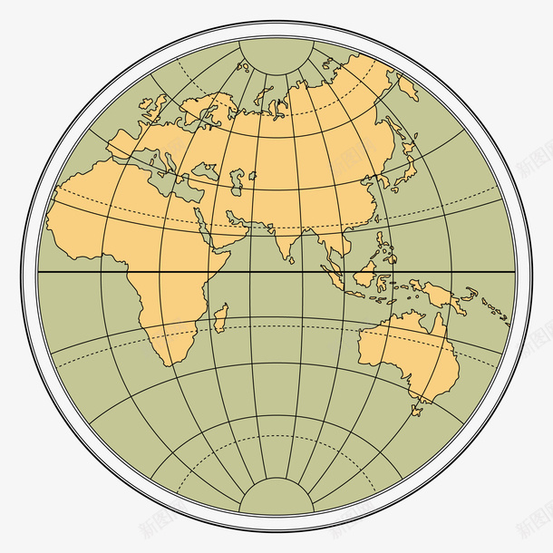 地球矢量图ai免抠素材_新图网 https://ixintu.com 世界地球日 圆形 地图 矢量地球 线条 矢量图