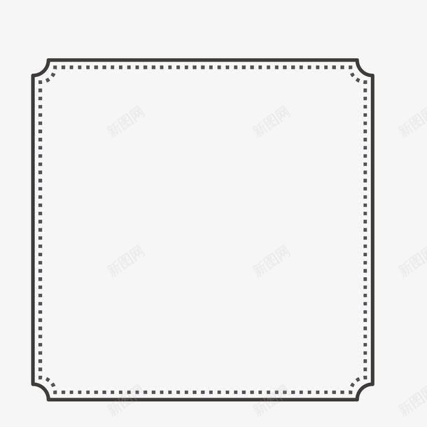 装饰圆角边框png免抠素材_新图网 https://ixintu.com 正方形 装饰边框 边框