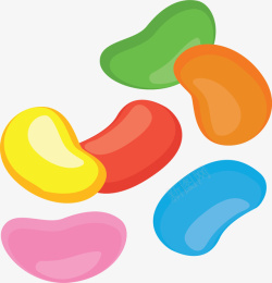 糖果豆彩虹色卡通巧克力矢量图高清图片