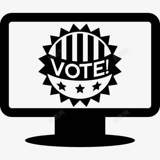 政治宣传在屏幕图标png_新图网 https://ixintu.com 图标 宣传 徽章 政治 监测 选举 选举的选举投票