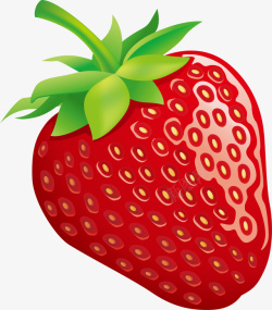 草莓果实红色卡通草莓高清图片