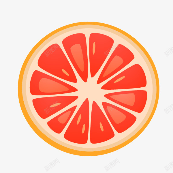 卡通手绘橙子水果png免抠素材_新图网 https://ixintu.com 切面水果 创意 动漫动画 卡通手绘 橙子 美食