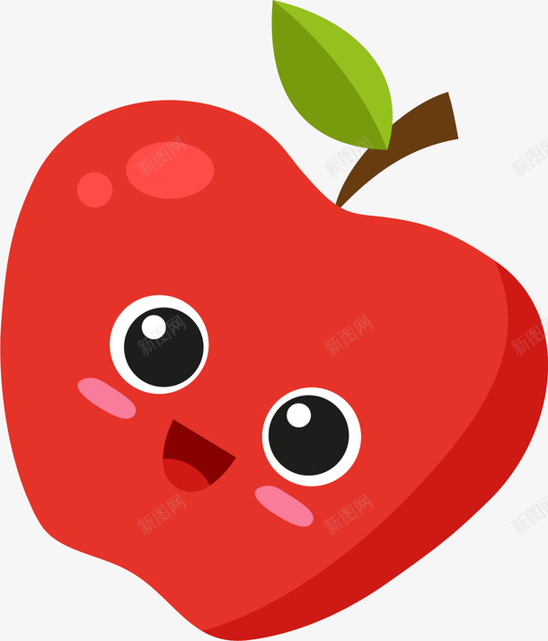 红红的大苹果矢量图ai免抠素材_新图网 https://ixintu.com 卡通 商务 彩色手绘 手绘 红红 苹果 矢量图