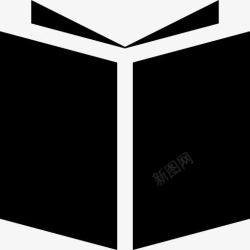 爱的教育书封面打开书的黑色封面图标高清图片