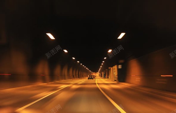 黄色光效地地下隧道背景