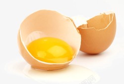 裂开蛋壳鸡蛋特写高清图片