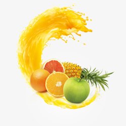 菠萝果汁新鲜水果高清图片