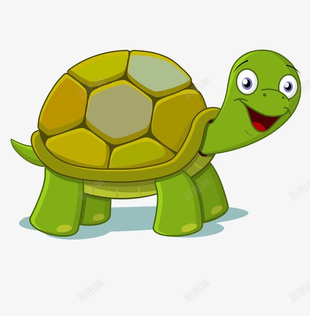 卡通绿色动物小乌龟爬行png免抠素材_新图网 https://ixintu.com 动物 卡通 小乌龟 张开四肢的 慢慢爬 爬行 绿色