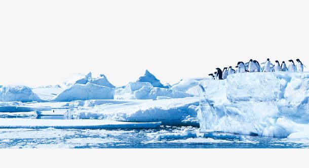 冰山psd免抠素材_新图网 https://ixintu.com 企鹅 冰块 冰山 模型