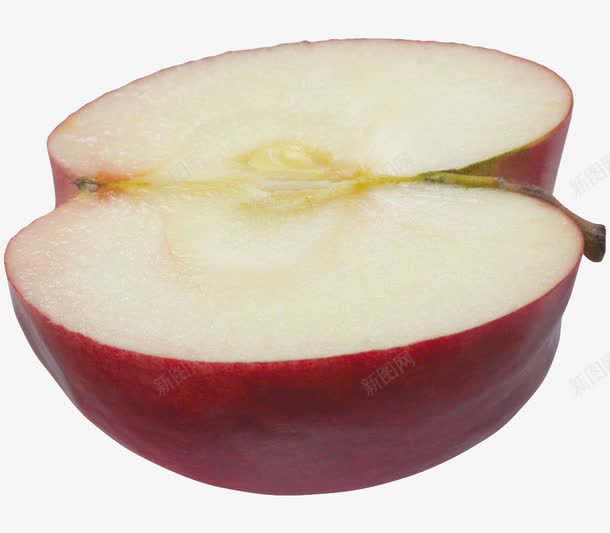 一半苹果png免抠素材_新图网 https://ixintu.com 分开 切开的苹果 半边 果肉 水果 甜 红蛇果 蛇果