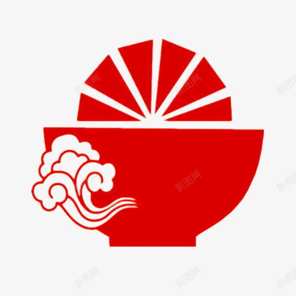 简约传统美食标志图标png_新图网 https://ixintu.com 中国风 传统美食LOGO 传统美食标志 美食 面食