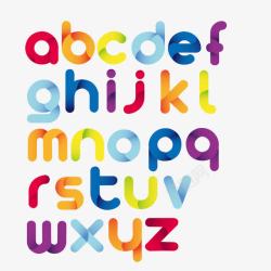 字母加数字合集彩色英文字母高清图片