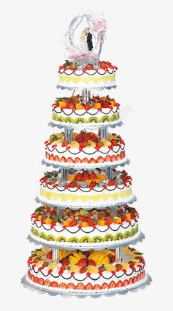 中式婚礼现场婚礼现场的多层蛋糕高清图片