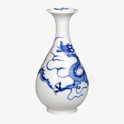 白色瓷瓶云纹花瓶高清图片