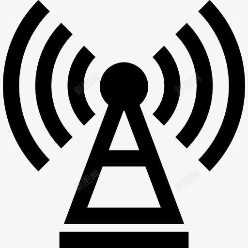 信号塔的象征图标png_新图网 https://ixintu.com 传输 信号传输 信号接口 发射 塔