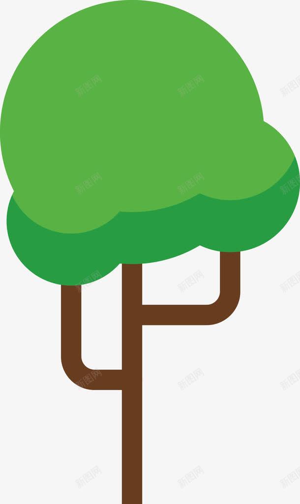 绿色扁平化树木png免抠素材_新图网 https://ixintu.com 卡通树 叶子 大树 小树 成长过程 树 树木 树苗 植物 绿色 绿色植物 茁壮成长