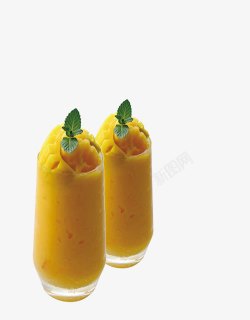 芒果线条超级芒果冰奶昔高清图片