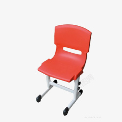 简单学生桌椅红色学生小椅子高清图片