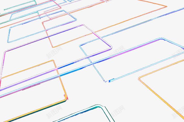 彩色透视网状线png免抠素材_新图网 https://ixintu.com 几何 彩色 线条 网状线 荧光 透视