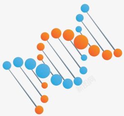 简约DNA双螺旋基因链图形素材