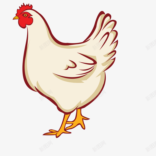 卡通手绘母鸡动物png免抠素材_新图网 https://ixintu.com 一只母鸡 农场 动物设计 卡通 家禽 小鸡妈妈 手绘 母鸡