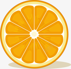 柑橘果实圆形对称水果矢量图高清图片